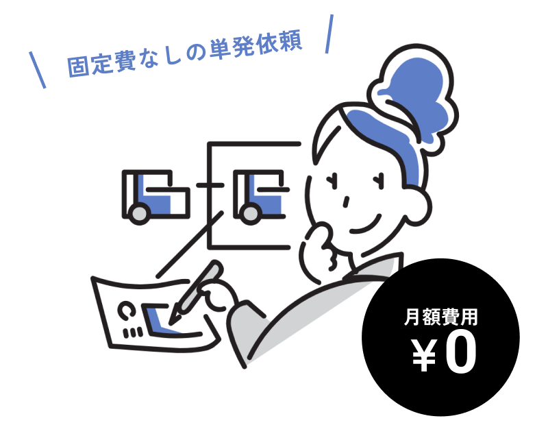 固定費なしの単発依頼